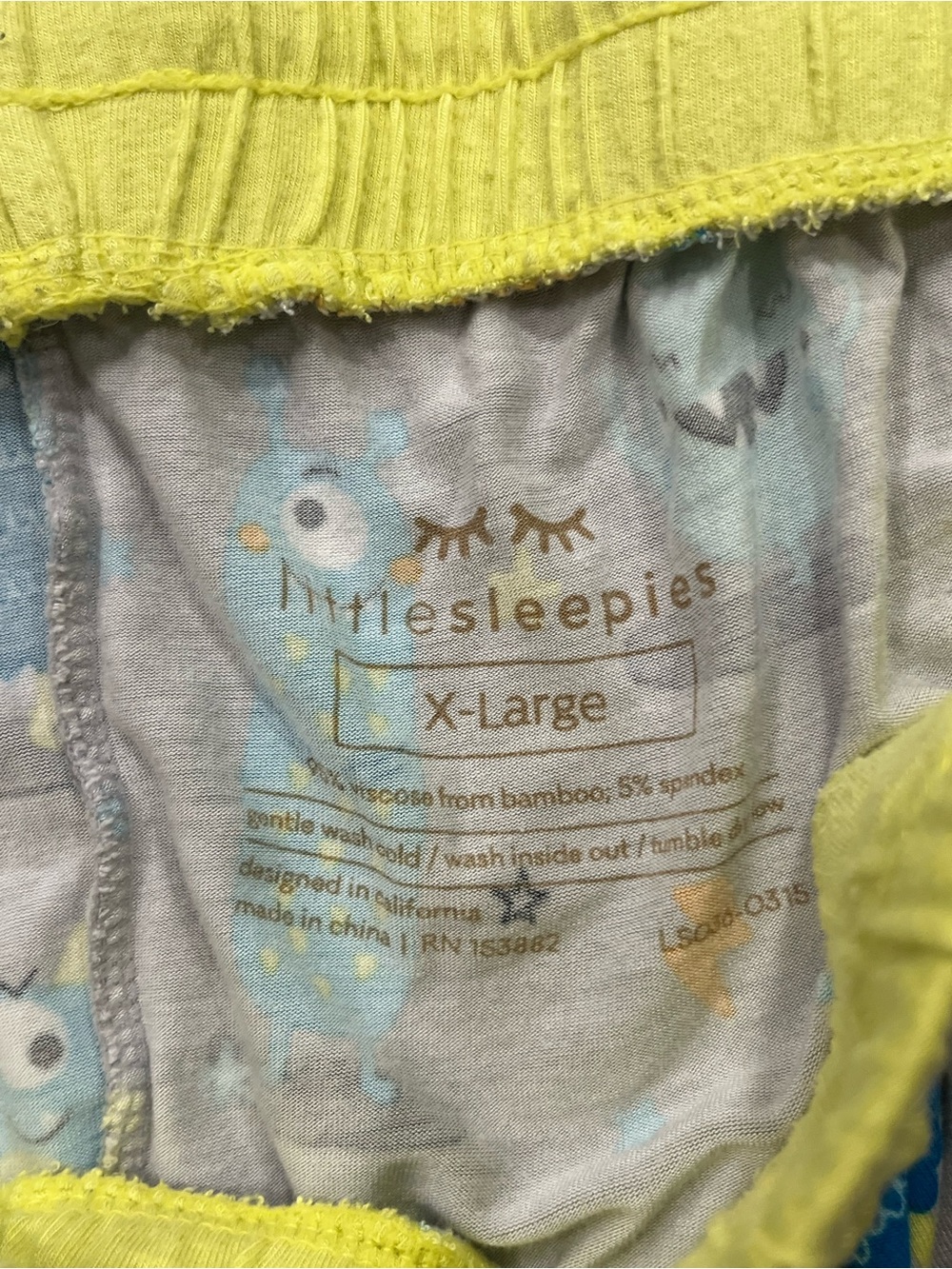 Little Sleepies Monster Pajama Pants XL - Picture 3 of 3